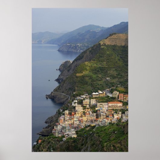 Riomaggiore und Cinque Terre, Italien Poster (Vorne)