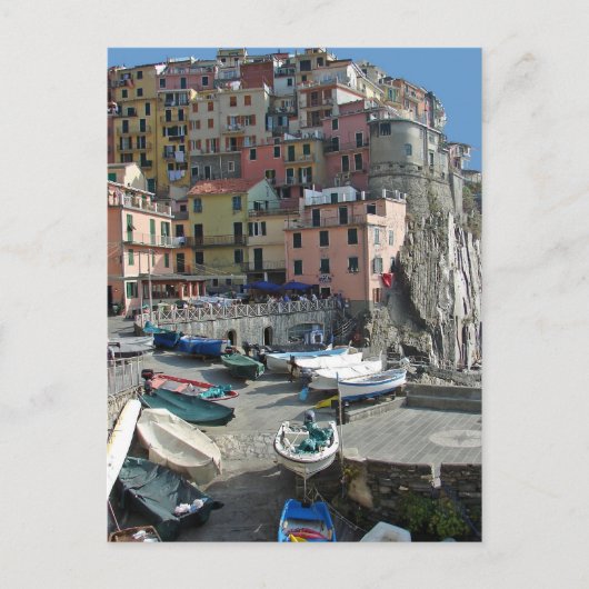 Riomaggiore Village Italy Cinque Terre Postkarte (Vorderseite)