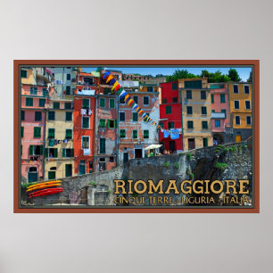 Riomaggiore Wasserfront House Poster