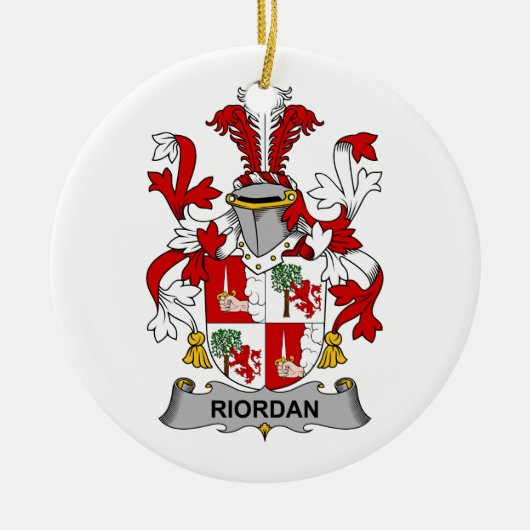Riordan Familienwappen Keramik Ornament (Vorne)