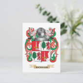 Riordan-Wappen (Familienwappen) Postkarte (Stehend Vorderseite)