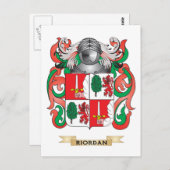 Riordan-Wappen (Familienwappen) Postkarte (Vorne/Hinten)