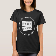 Riot Grrrl Black Womens T Shirt