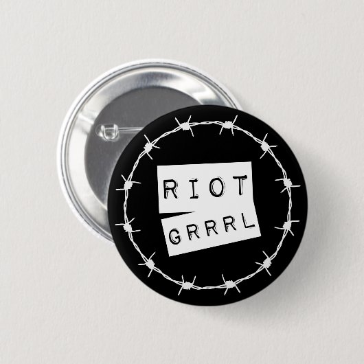Riot Grrrl Grunge Button Badge (Vorne & Hinten)