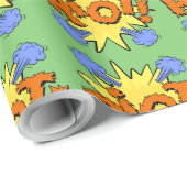 Riot Kapow Cartoon Explosion Geschenkpapier (Rolleneckpunkt)