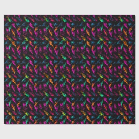 Riot Patterns: Rohenergie - Punk-Neon Geschenkpapier (Flach)