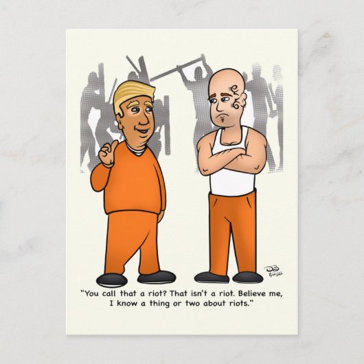 Riot Trumper Postcard Postkarte (Vorderseite)