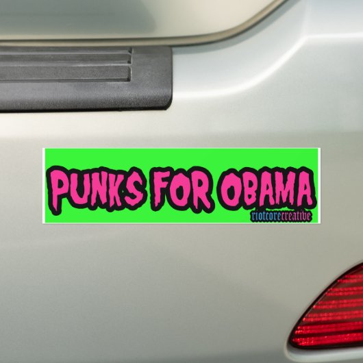 RiotCore "Punks für Obama" Autoaufkleber (Auf Auto)