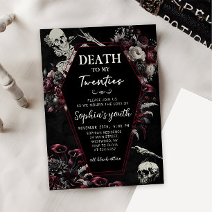 RIP 20 30. Geburtstag Tod meiner Jugend Einladung