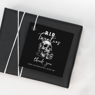 RIP 20 Black Skull Danke, Geburtstag Geschenkanhänger