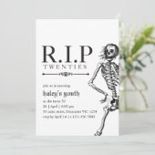 RIP 20-er Zwanziger Sonnenhügel Beerdigung 30. Geb Einladung (Stehend Vorderseite)