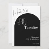 RIP 20 Hallo 30 Party 30 Einladung (Rückseite)