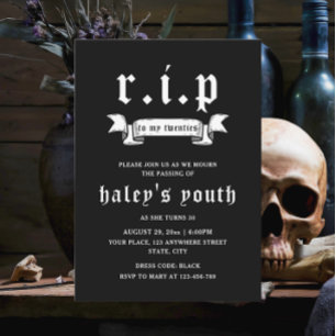 RIP 20 Jahre Funny Death Beerdigung 30. Geburtstag Einladung