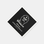 RIP 20 Schwarz-weiß 30. Geburtstag Party Serviette (Ecke)