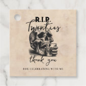 RIP 20 Vintag Skull Geburtstag Vielen Dank Geschenkanhänger (Vorderseite)