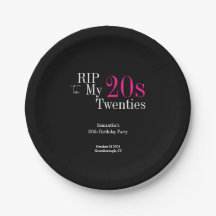 RIP 20er 30. Geburtstagsfeier Schwarz Pink