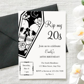 RIP 20er Gothic 30. Geburtstag Einladung