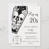 RIP 20er Gothic 30. Geburtstag Einladung (Vorderseite)