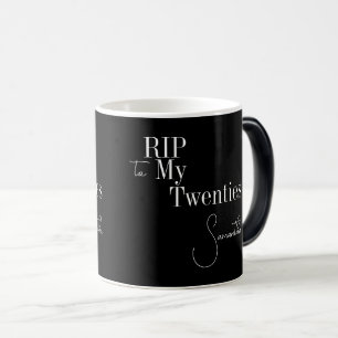 RIP 20er Jahre Schwarz und Weiß 30. Geburtstag Verwandlungstasse