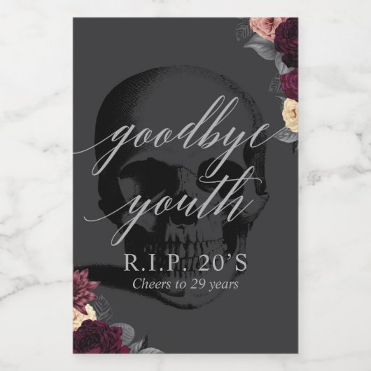 RIP 20er Mini Wein Flasche Set Weinetikett (Einzelnes Label)