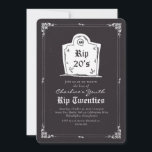 RIP 20er-Schädel Schwarz 30. Geburtstag Party Einl Einladung<br><div class="desc">RIP 20s Black Funny 30. Geburtstag Party Einladung</div>