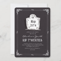 RIP 20er-Schädel Schwarz 30. Geburtstag Party Einl