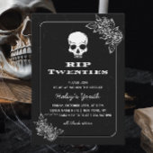 RIP 20er Zwanziger Skull Floral Black 30. Geburtst Einladung