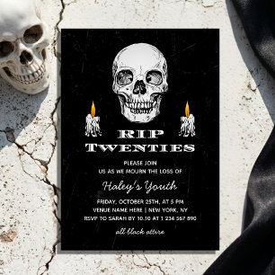 RIP 20er Zwanziger Totenkopf Gothic Schwarz 30. Ge Einladung