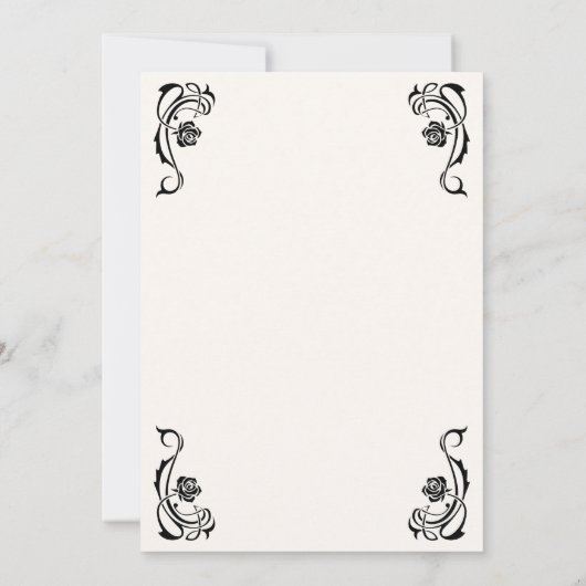 RIP 20s 30s Gothic Halloween Birthday Einladung (Rückseite)