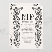 RIP 20s 30s Gothic Halloween Birthday Einladung (Vorne/Hinten)