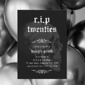 RIP 20's Goth Skull Beerdigung 30. Geburtstag Einladung