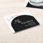 RIP 20s Hello 30s 30th birthday party Rechteckiger Pappuntersetzer (angewinkelt)