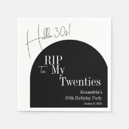 RIP 20s Hello 30s 30th birthday party Serviette