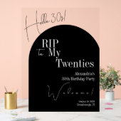 RIP 20s Hello 30s 30th birthday party Welcome Sign Acrylschild (Hochzeit)