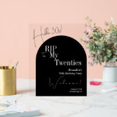 RIP 20s Hello 30s 30th birthday party Welcome Sign Acrylschild (Hochzeit)