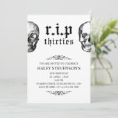 RIP 30er 20er Jahre Sonnenhitzer Schädel 40er Gebu Einladung (Stehend Vorderseite)