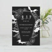 RIP 30s 40th Gothic Birthday Party Einladung (Stehend Vorderseite)