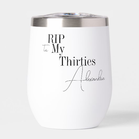 RIP 30s Party 40th Birthday Black and White (Vorderseite)