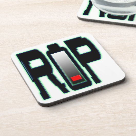 RIP Akku Hard-Kunststoff-Untersetzer Getränkeuntersetzer (Linke Seite)