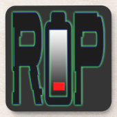 RIP Akku Hard-Kunststoff-Untersetzer Getränkeuntersetzer (Vorderseite)
