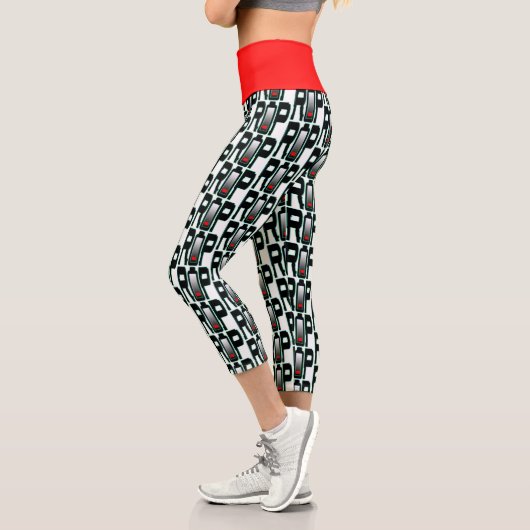 RIP-Akku Hoch gewellte Yoga-Capris Capri Leggings (Links)