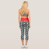 RIP-Akku Hoch gewellte Yoga-Capris Capri Leggings (Rückseite)