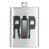 RIP-Akku - klassische Flasche Flachmann (Vorderseite)