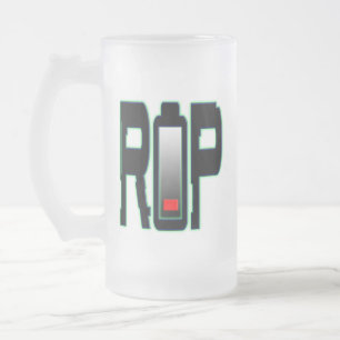 RIP Akku Mattiert Glass Tasse