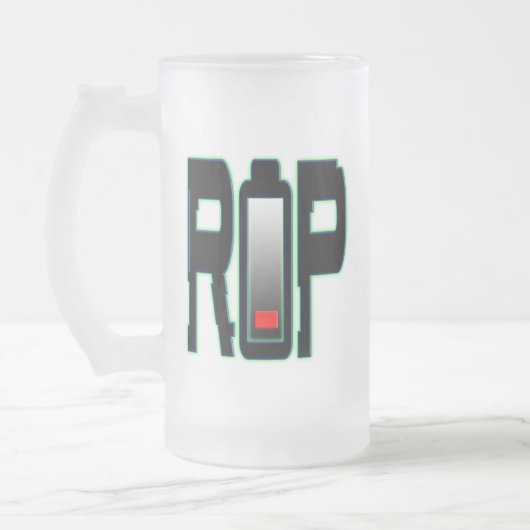 RIP Akku Mattiert Glass Tasse (Links)