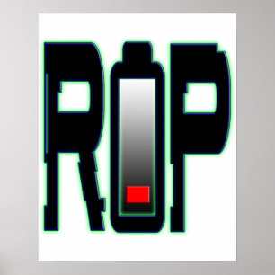 RIP-Akku-Plakat Poster