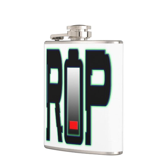 RIP-Akku Vinyl-Wrap-Flasche Flachmann (Links)