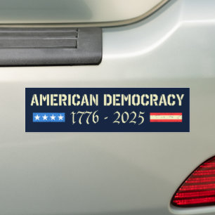 RIP Amerikanische Demokratie 1776-2025 Anti-Trump Autoaufkleber