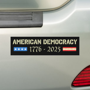 RIP Amerikanische Demokratie 1776-2025 Anti-Trump Autoaufkleber