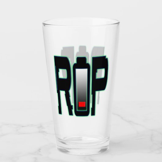 RIP-Batterieglasche-Cup Glas (Vorderseite)